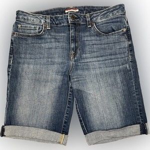 Tommy Hilfiger Distressed Blue Denim Bermuda Shorts Jean Shorts Size 6